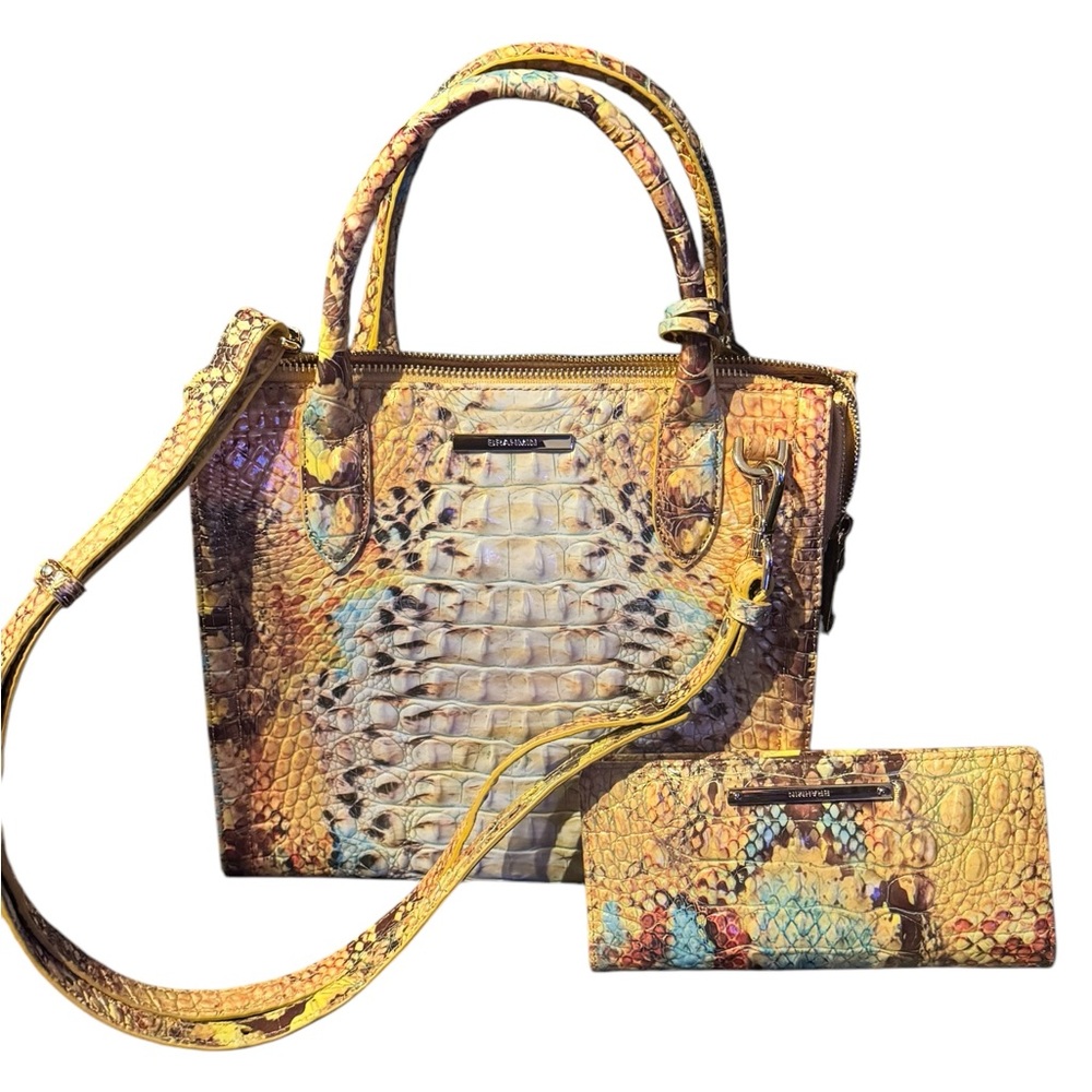 Brahmin Small Caroline and Wallet Set